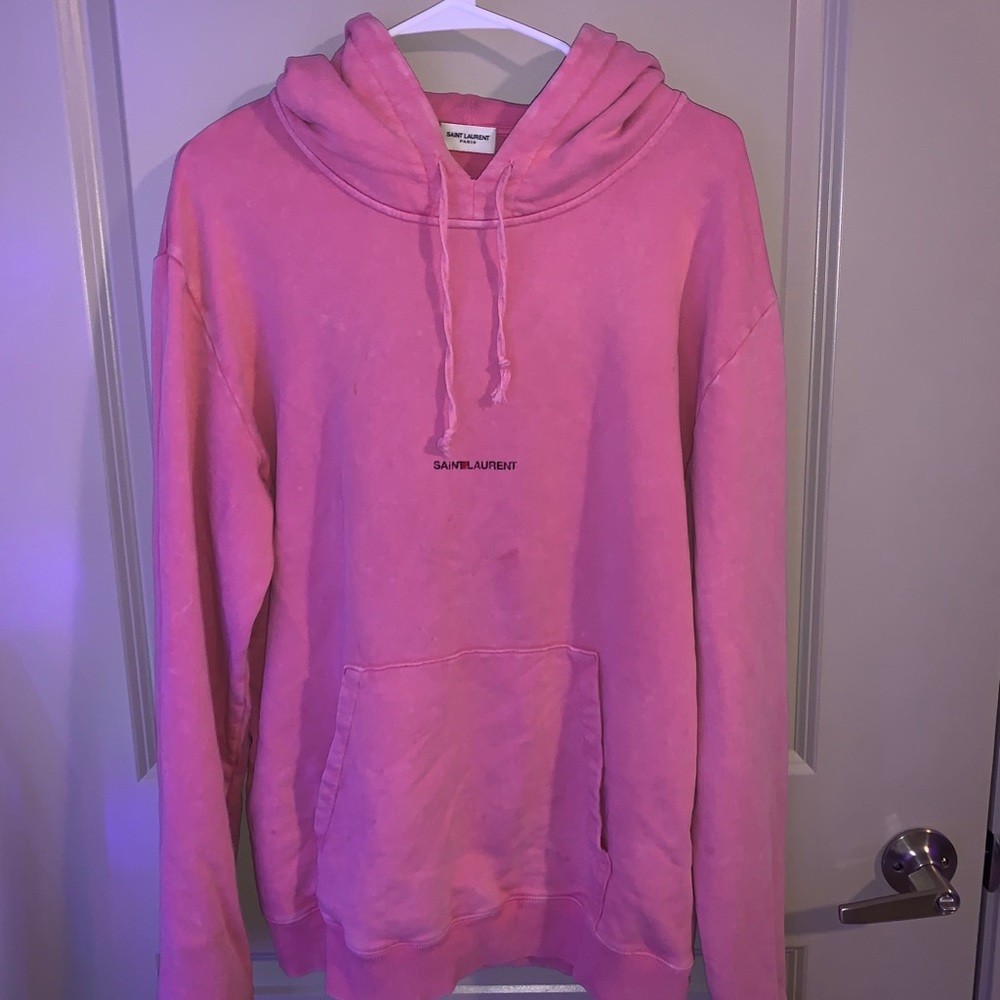 Pink Yves Saint Laurent hoodie